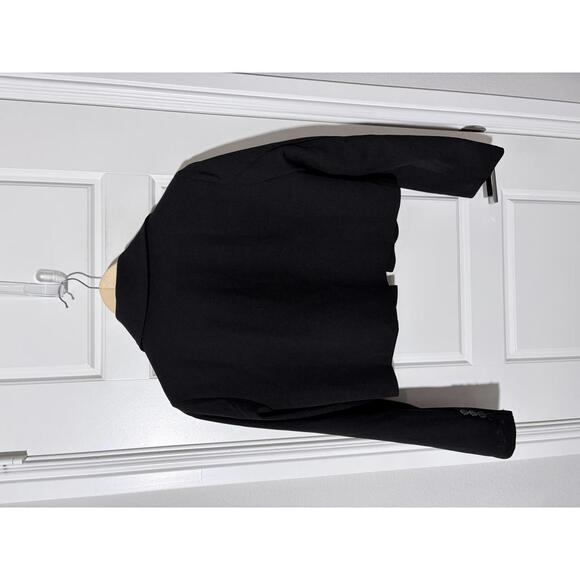 EXLURA Women’s Dress Open Front Cropped Blazer Jacket Suit Size MD Black W114 - Picture 2 of 3